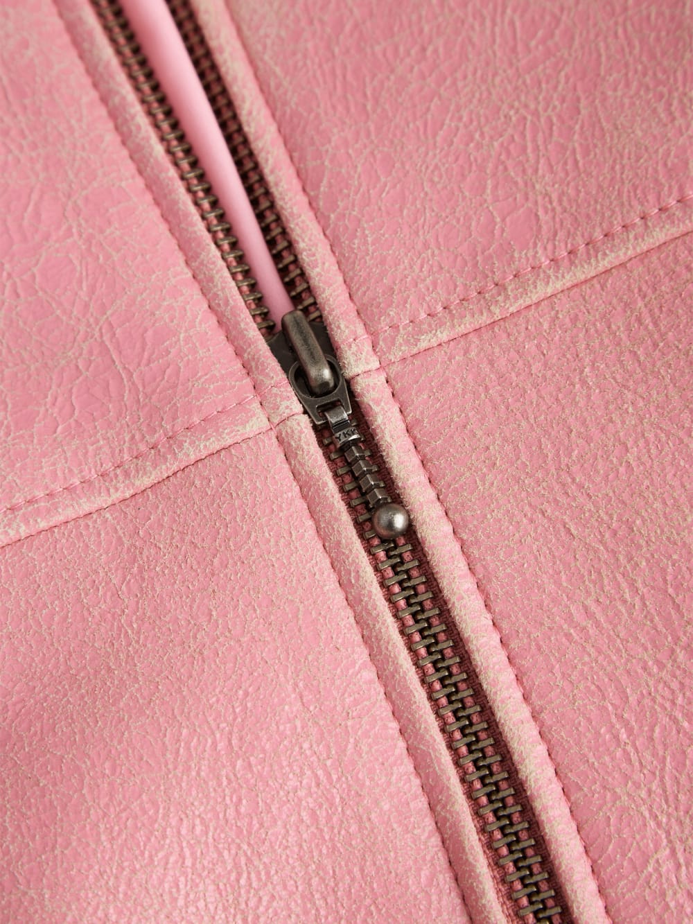 crackle leather jacket - Guess