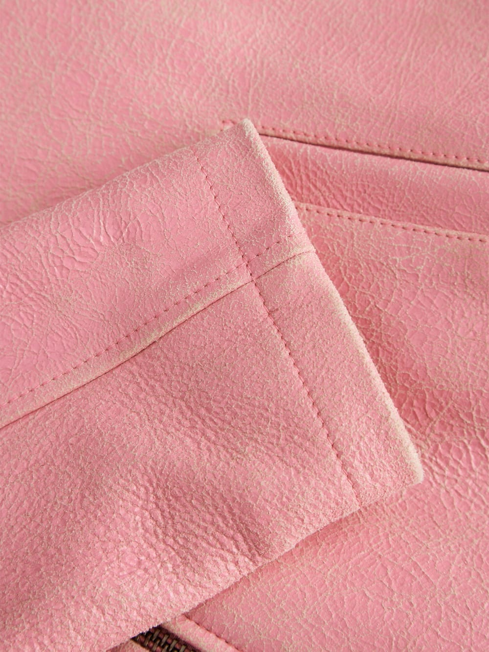 crackle leather jacket - Guess