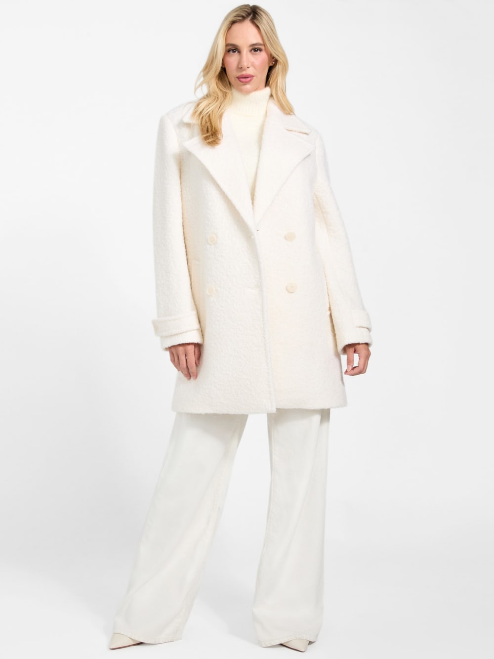 Eco Leona Wool-Blend Peacoat - Guess