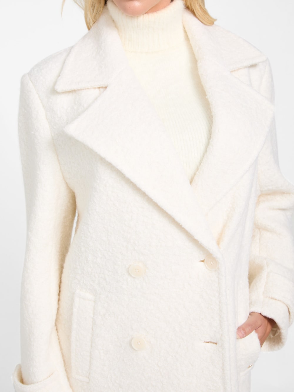 Eco Leona Wool-Blend Peacoat - Guess