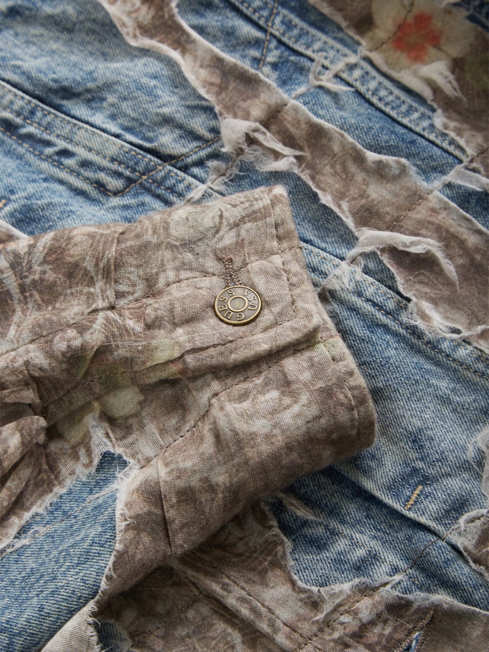 burnt denim jacket - Guess
