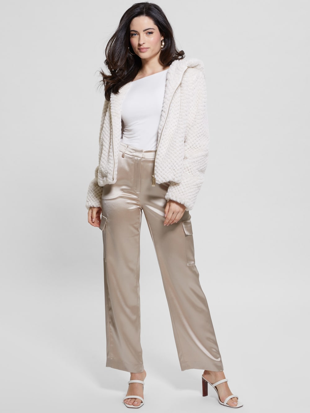 Theoline Faux-Fur Hooded Jacket - Guess