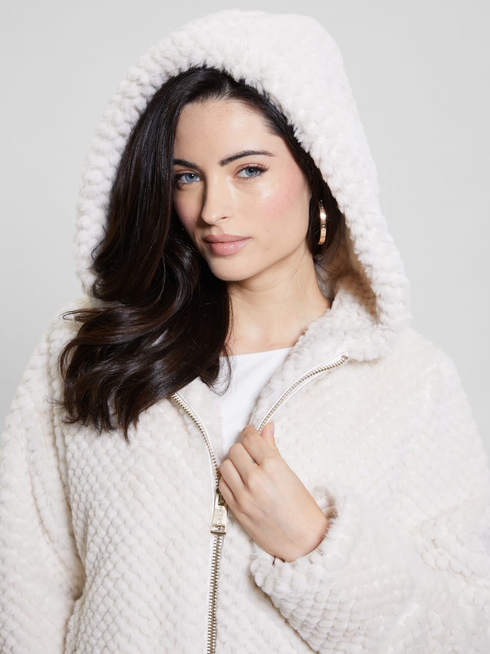 Theoline Faux-Fur Hooded Jacket - Guess