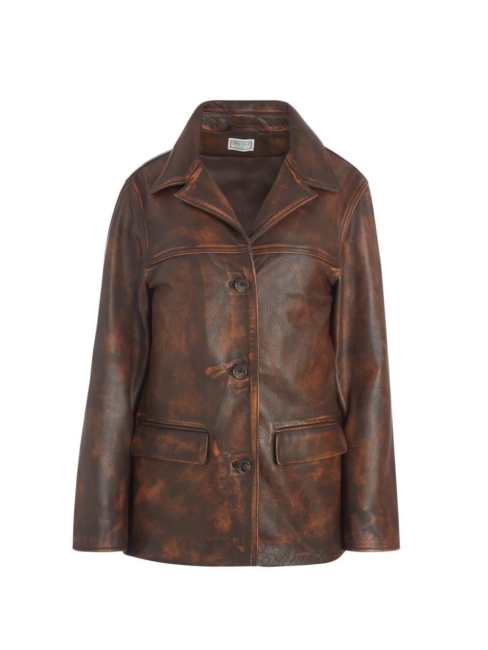 vintage leather jacket - Guess