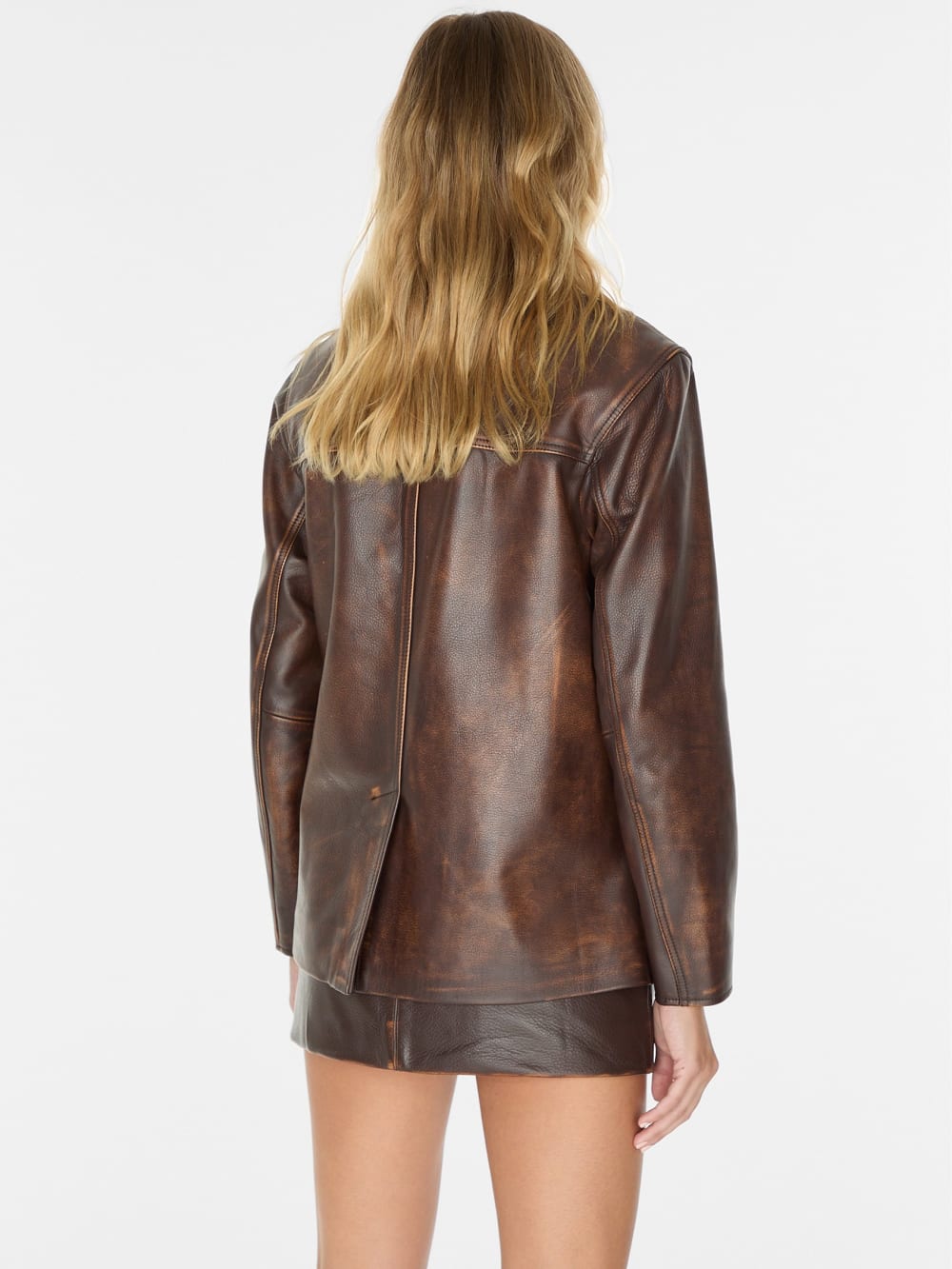 vintage leather jacket - Guess
