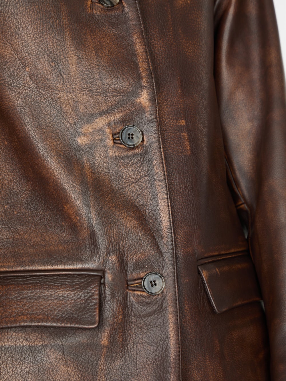 vintage leather jacket - Guess
