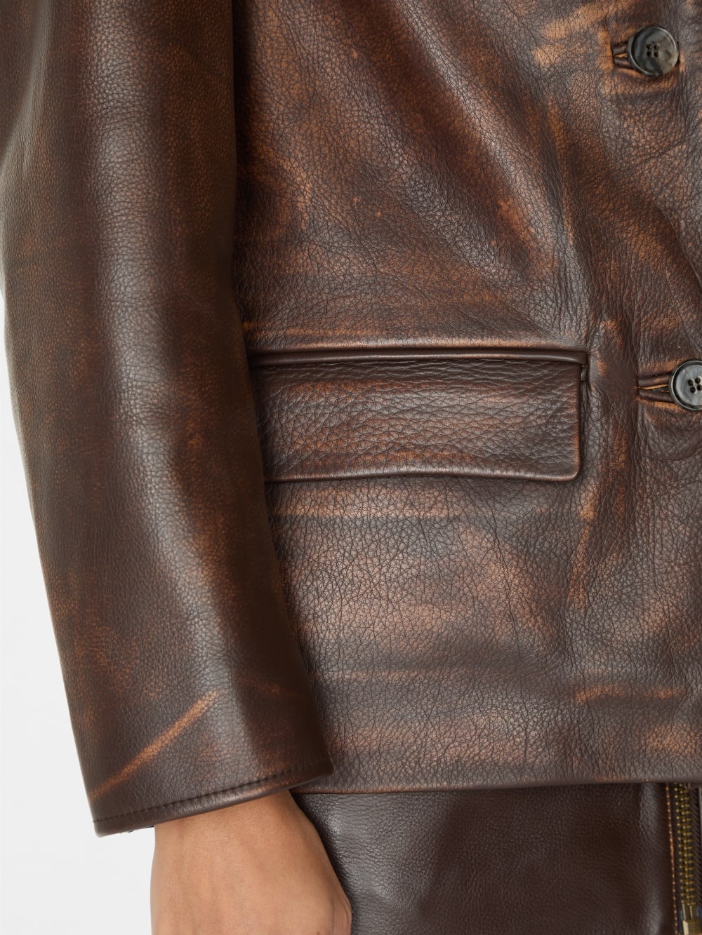 vintage leather jacket - Guess