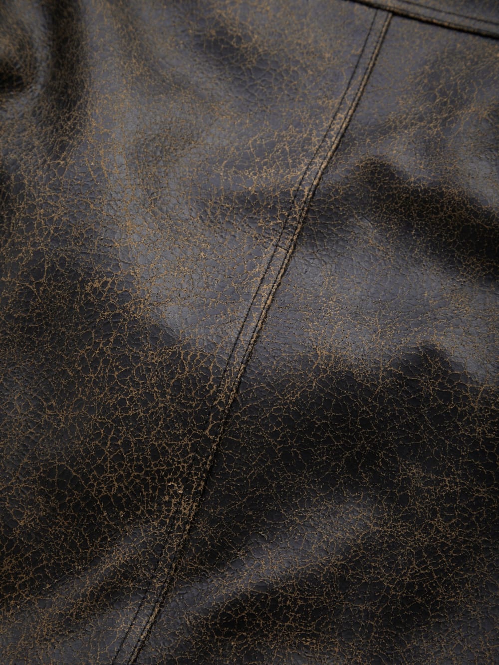 crackled leather moto jacket - Guess