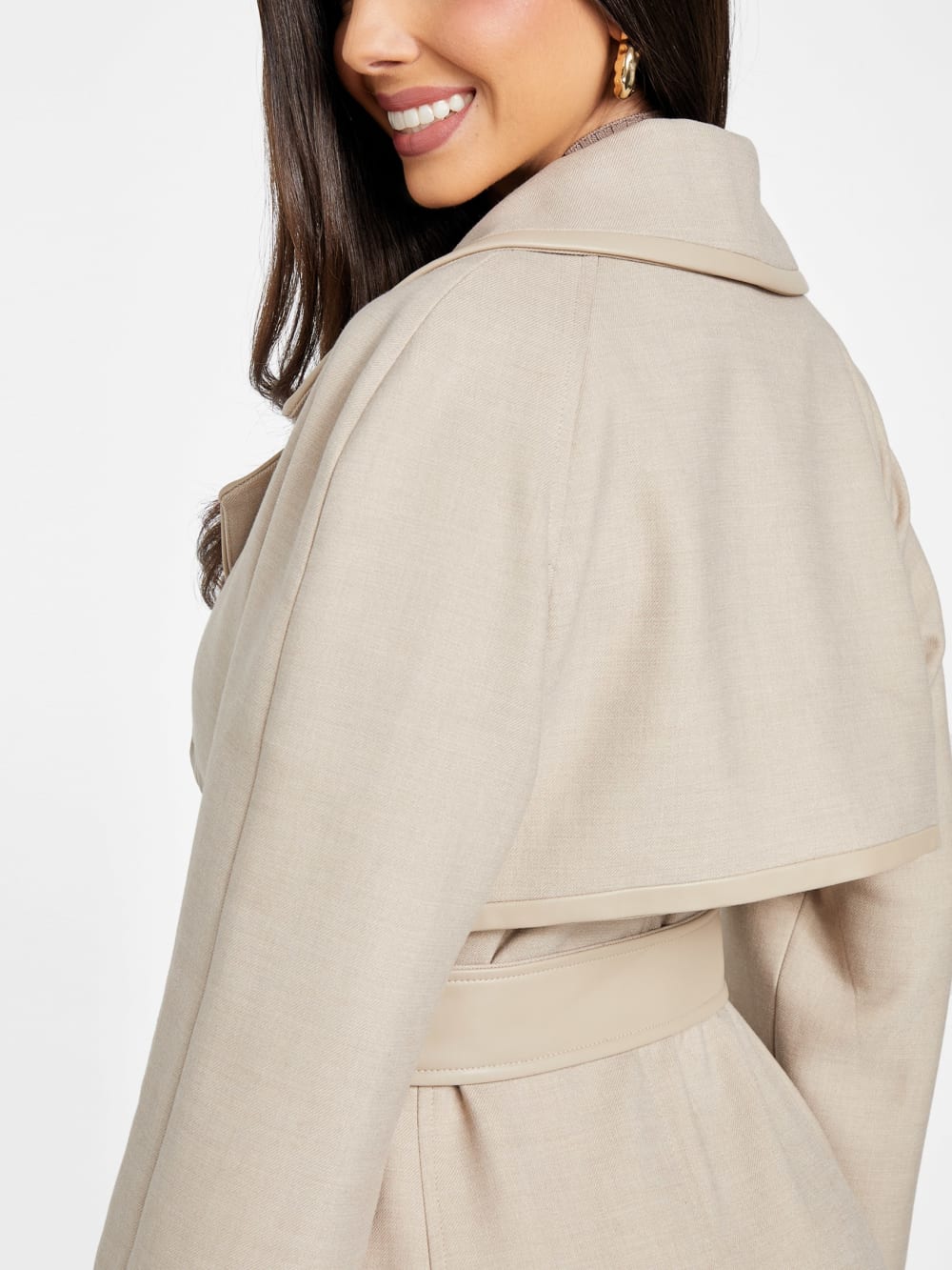 Natalie Longline Trench Coat - Guess