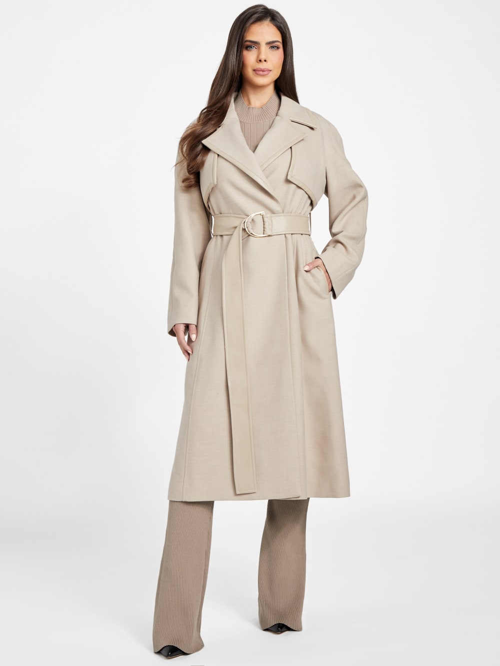 Natalie Longline Trench Coat - Guess