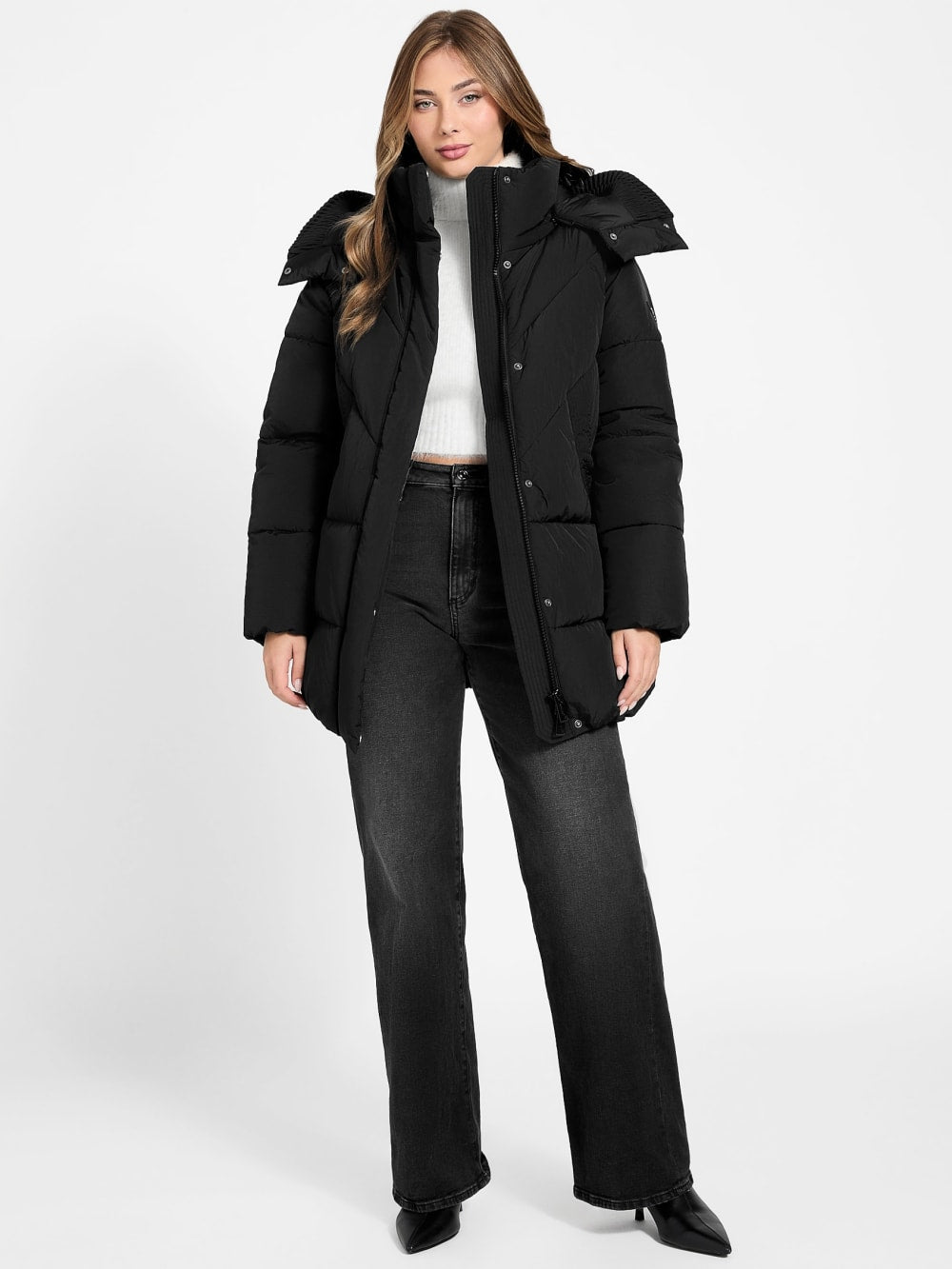 Eco Eleonor Hooded Puffer Jacket - Guess