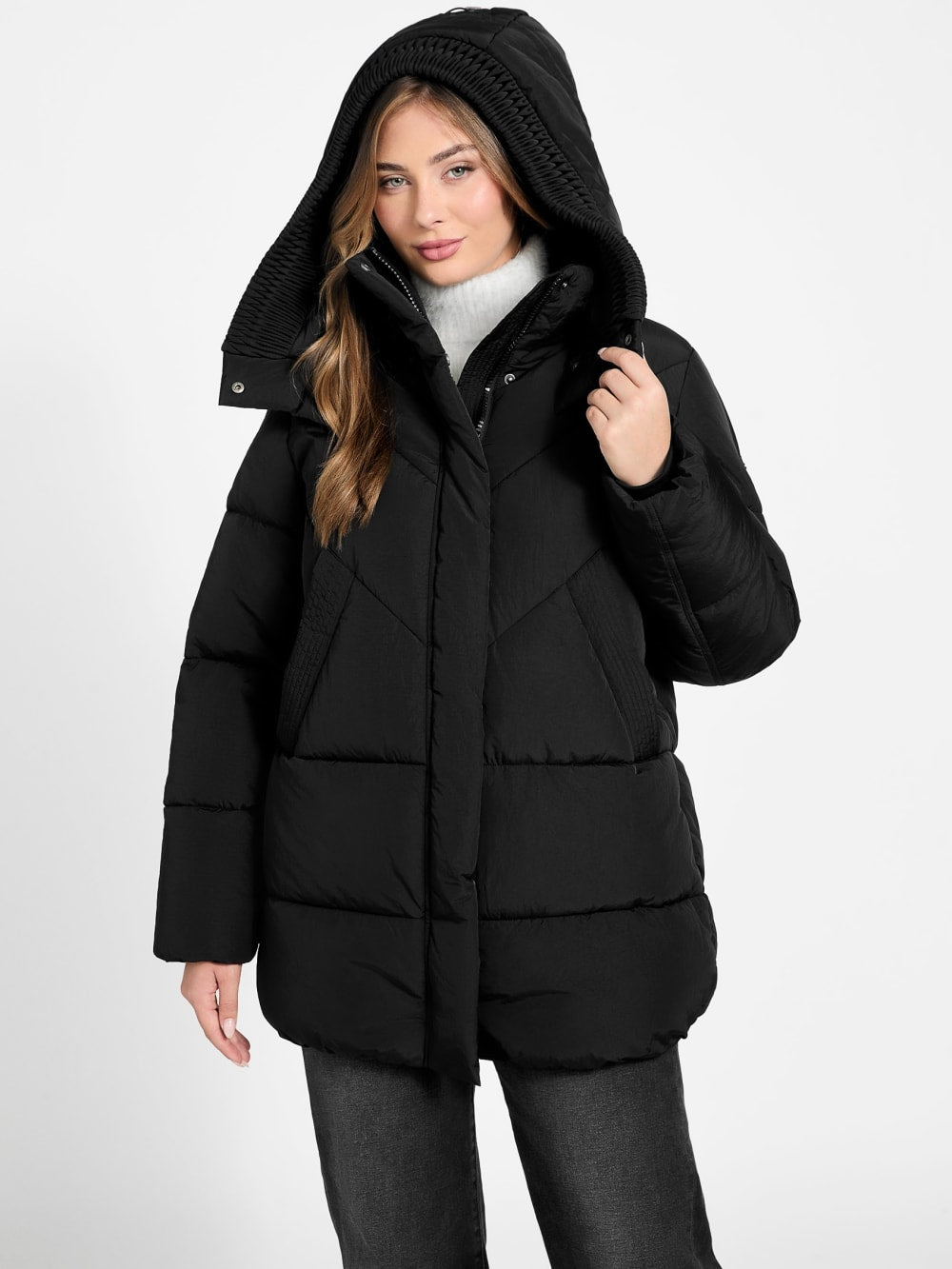 Eco Eleonor Hooded Puffer Jacket - Guess
