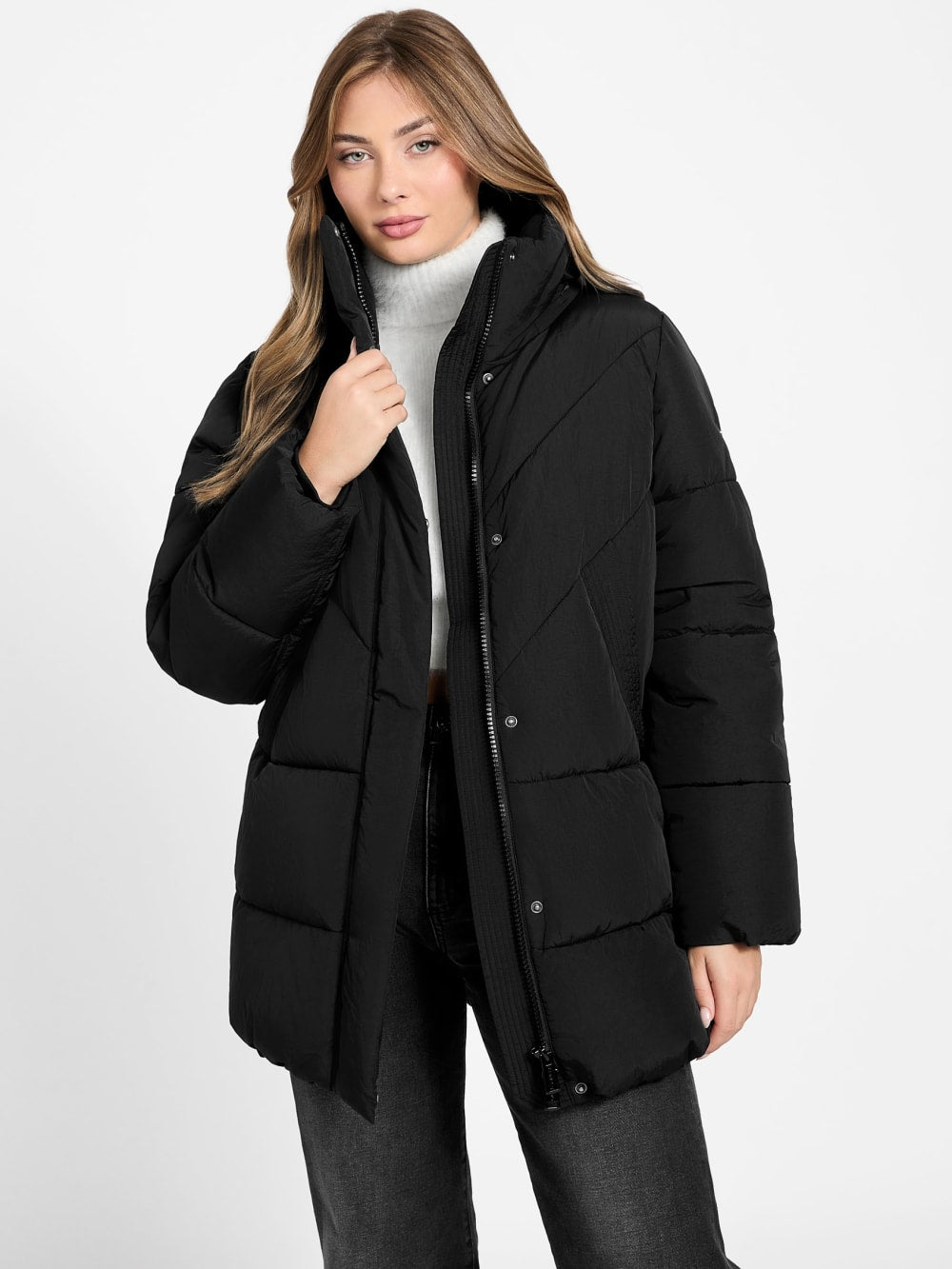 Eco Eleonor Hooded Puffer Jacket - Guess