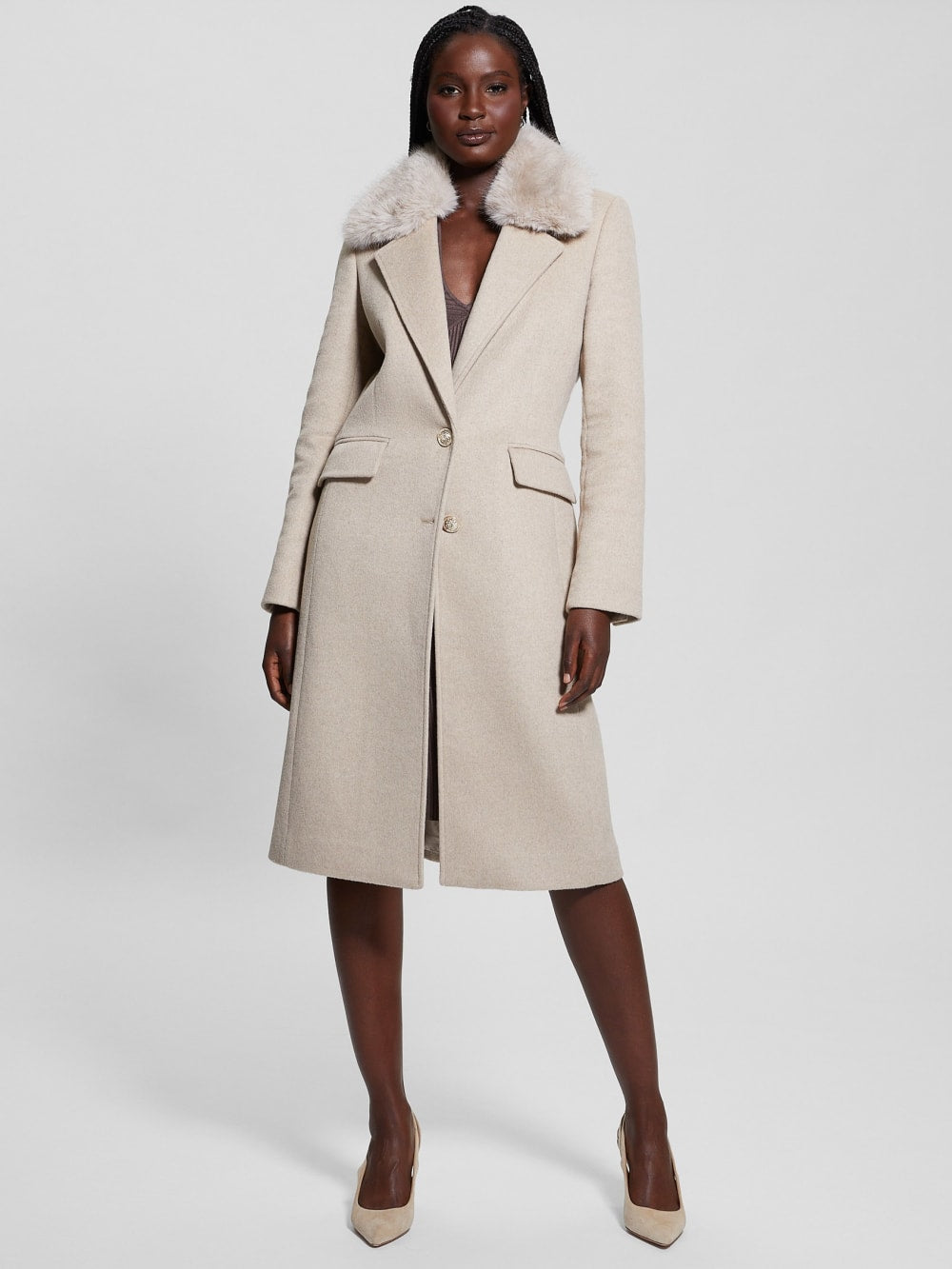 Eco Nancy Wool-Blend Coat - Guess