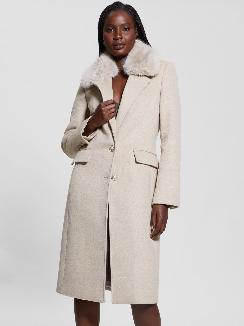 Eco Nancy Wool-Blend Coat - Guess