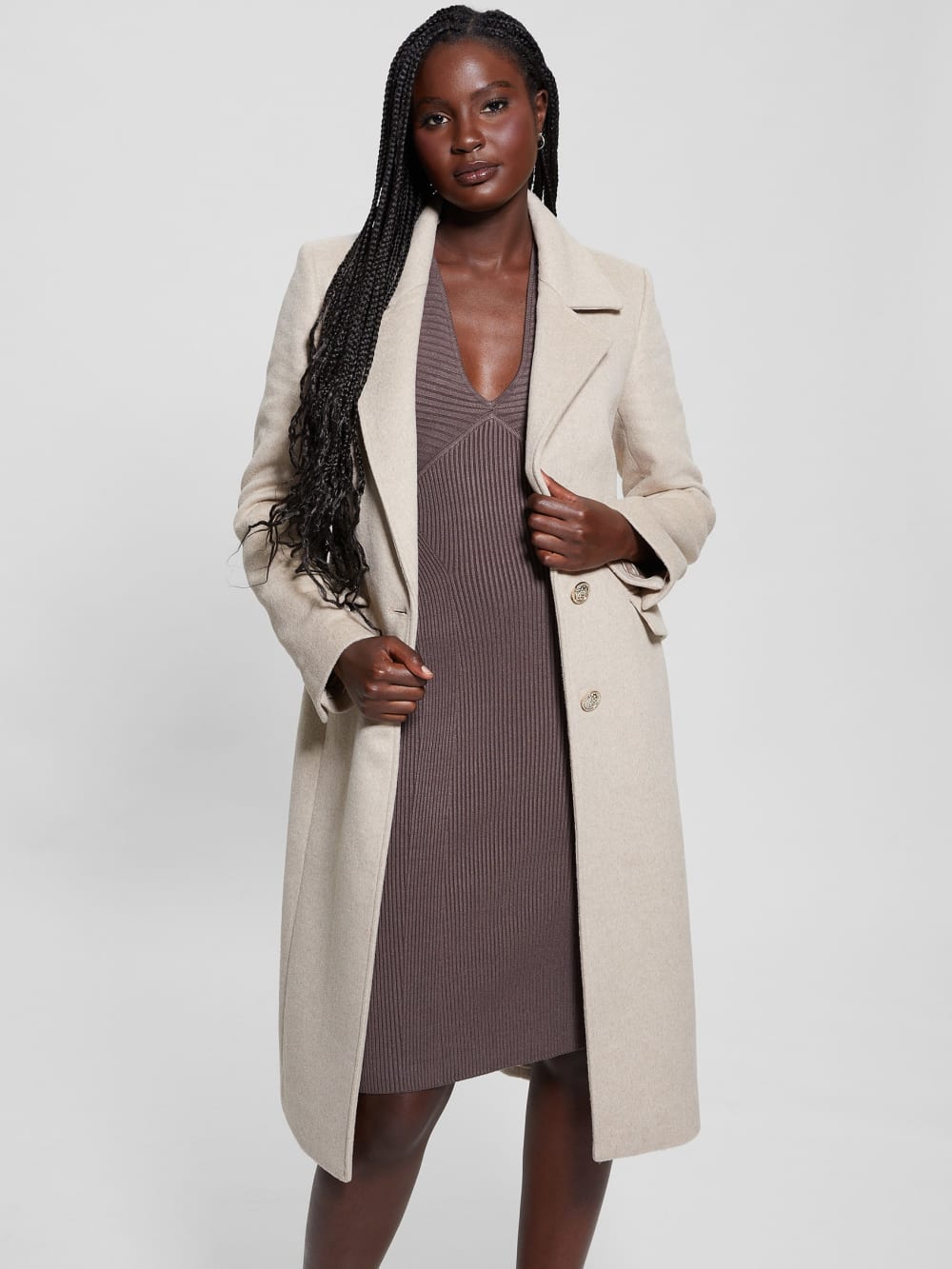 Eco Nancy Wool-Blend Coat - Guess