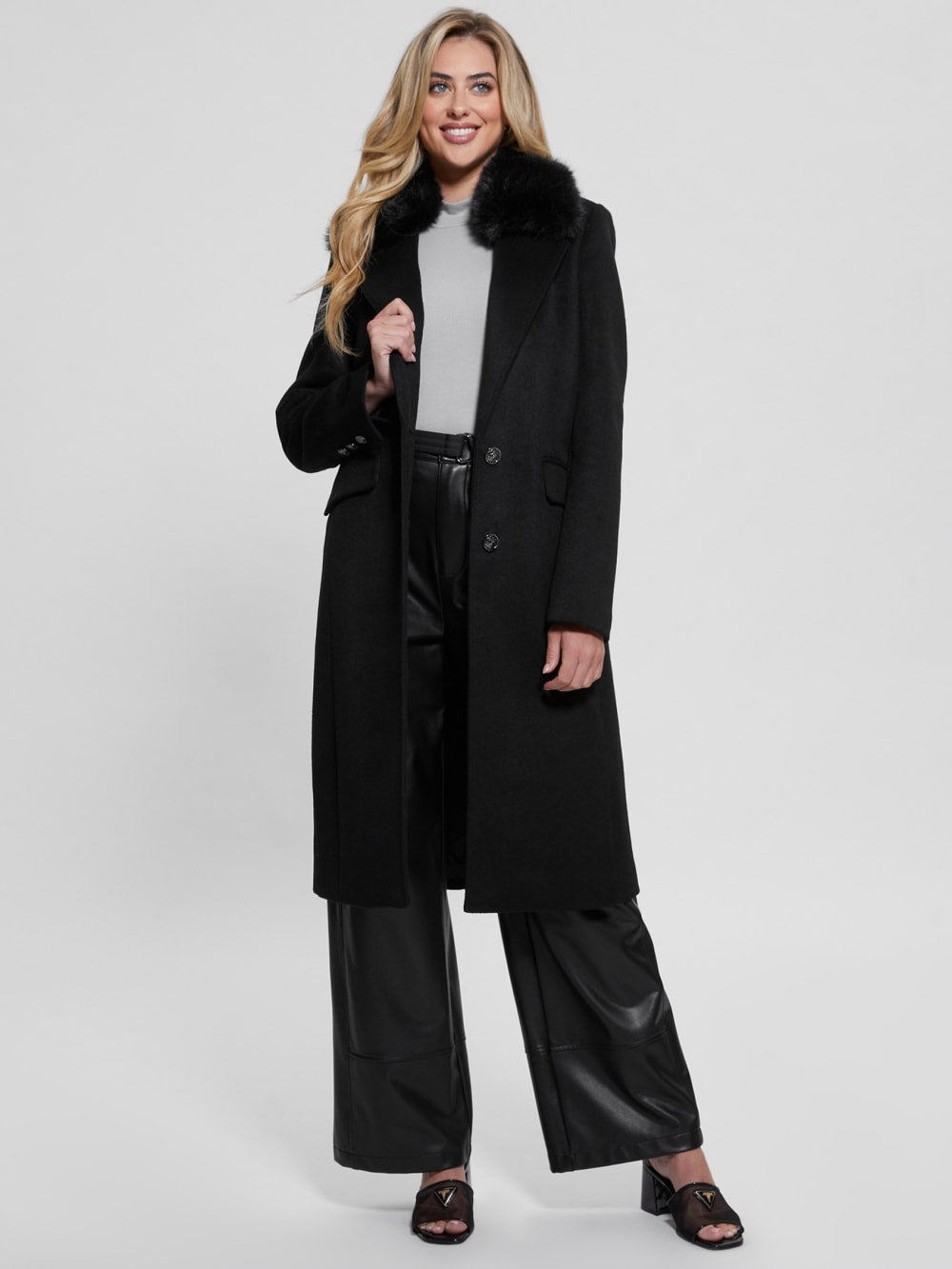 Eco Nancy Wool-Blend Coat - Guess