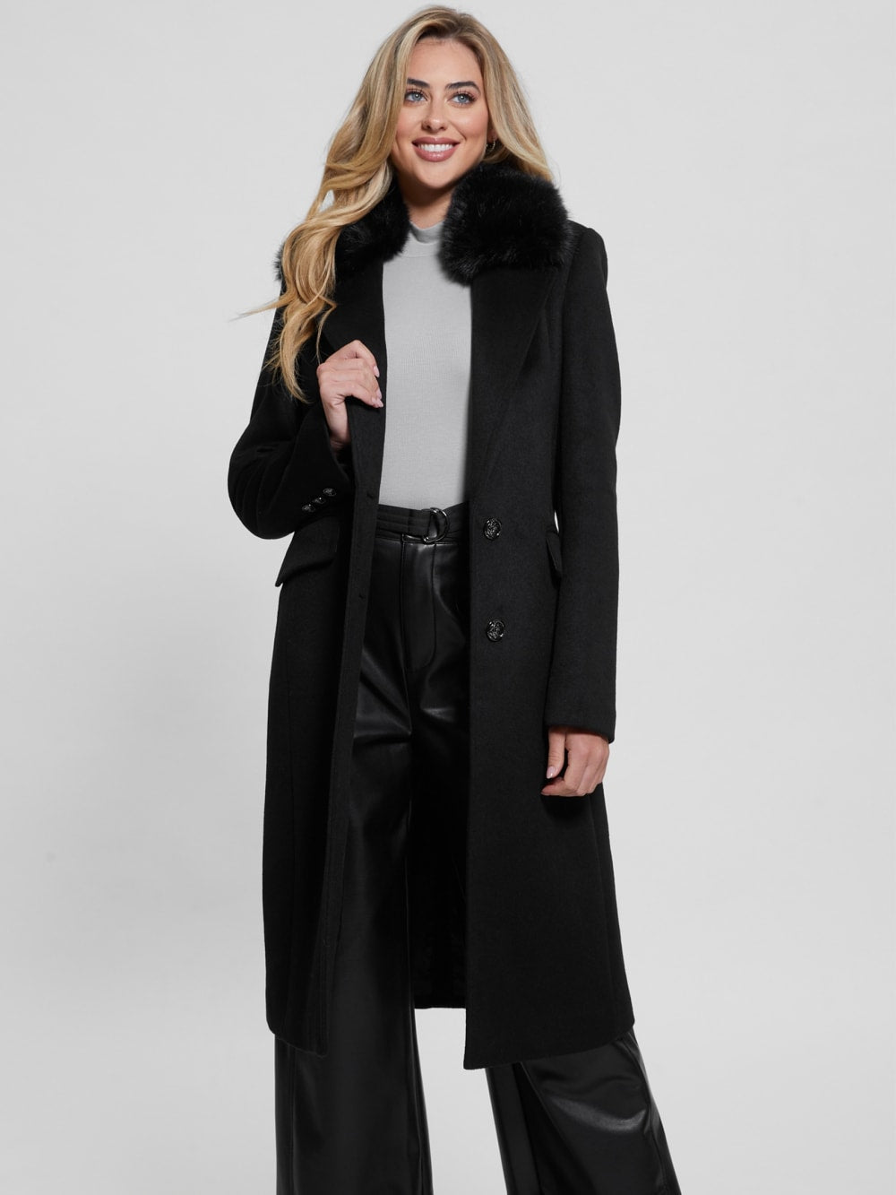 Eco Nancy Wool-Blend Coat - Guess