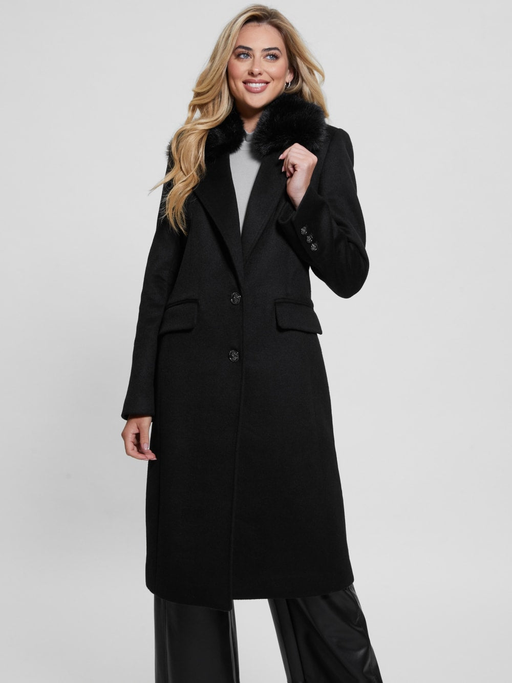 Eco Nancy Wool-Blend Coat - Guess