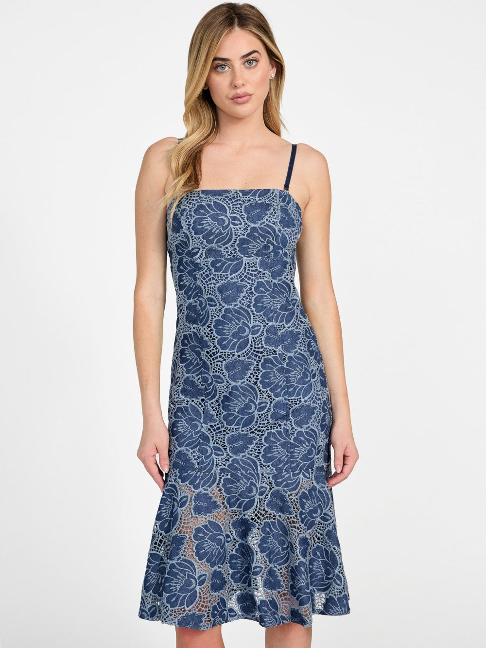 Maisy Lace Indigo Dress - Guess