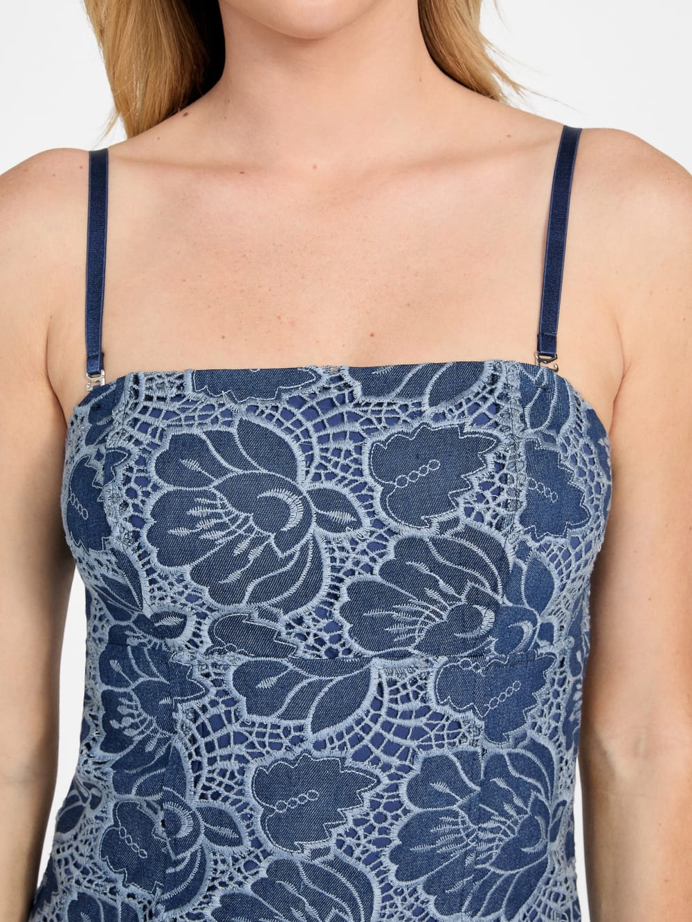 Maisy Lace Indigo Dress - Guess