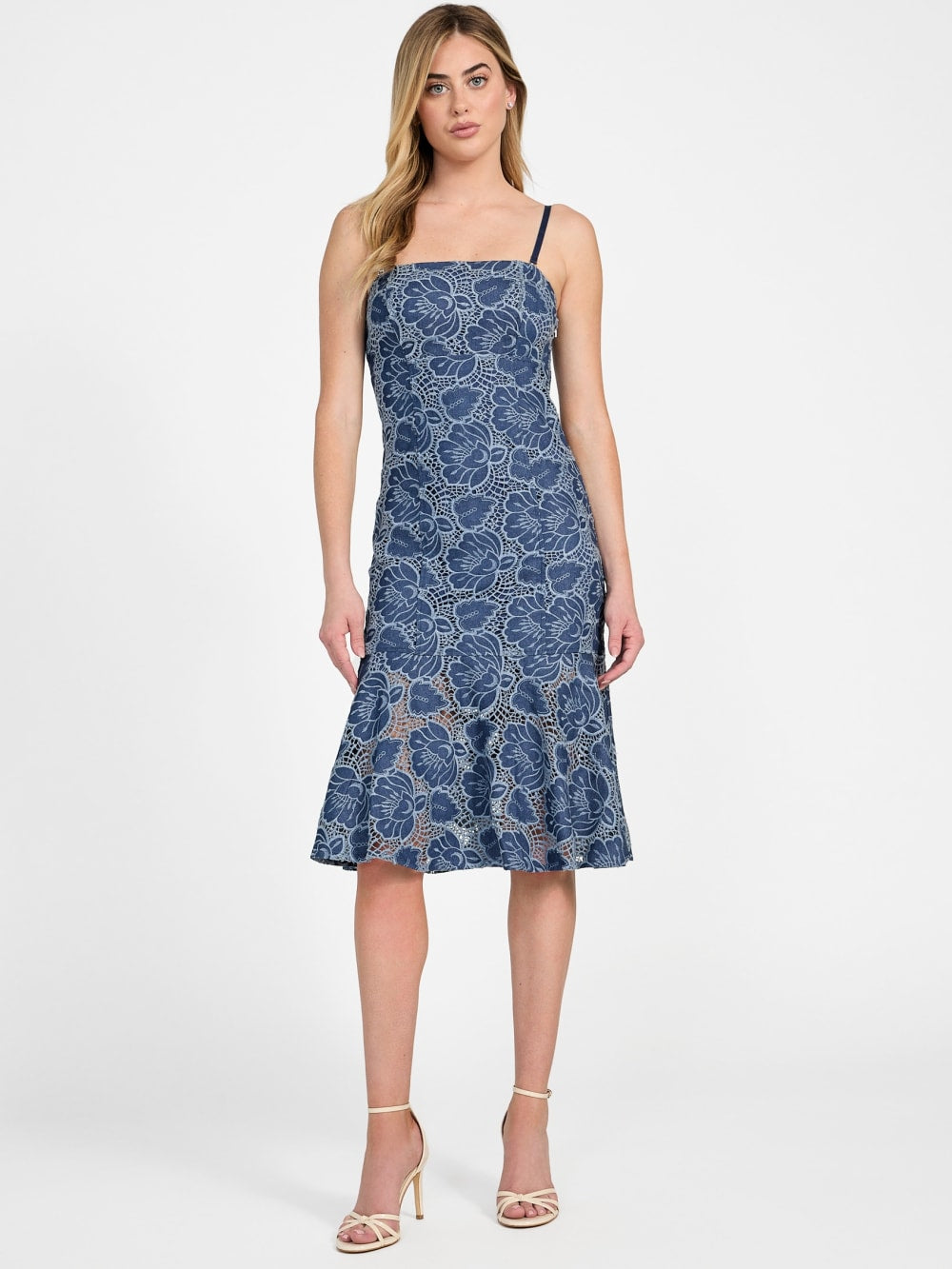 Maisy Lace Indigo Dress - Guess