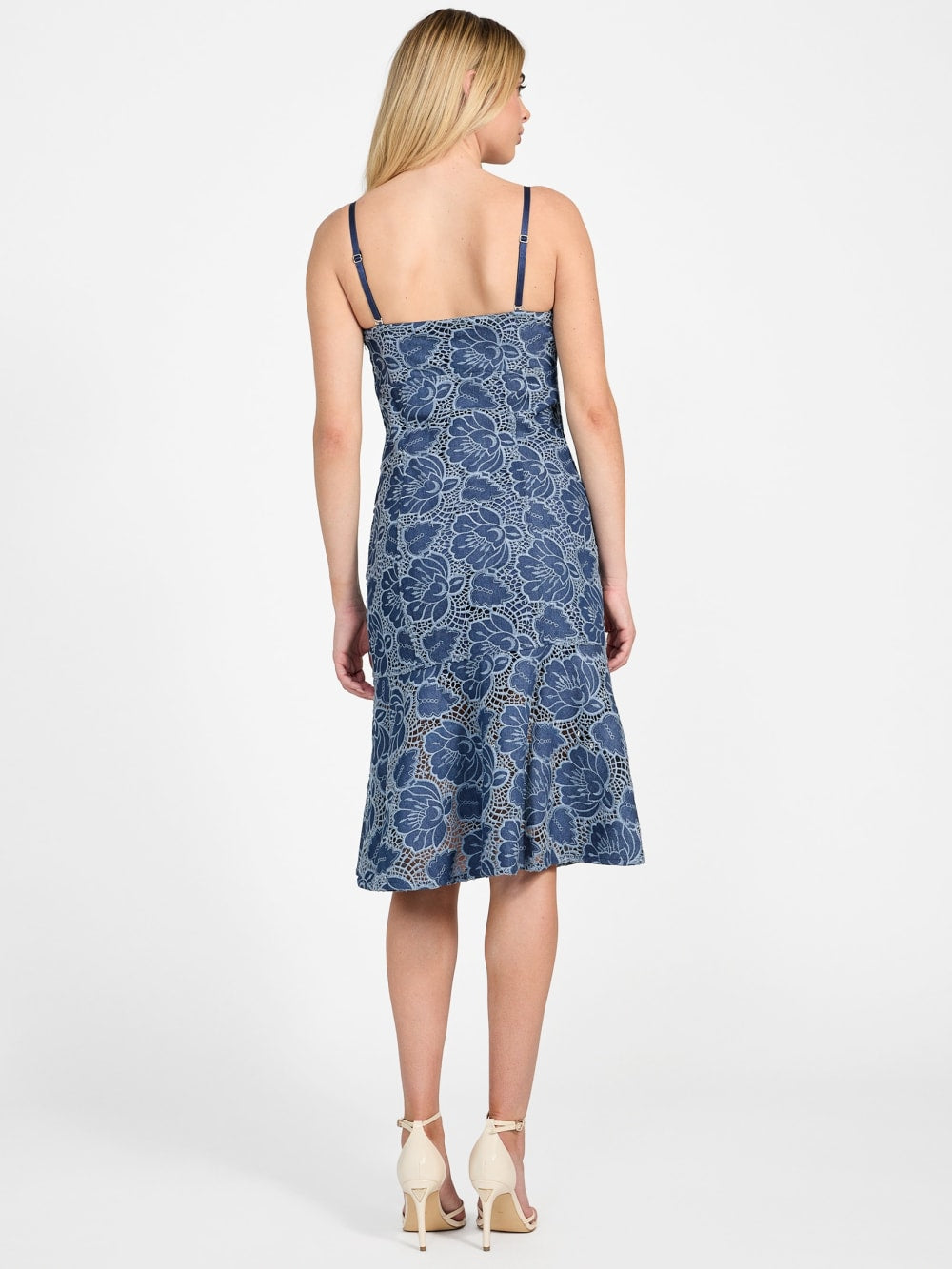 Maisy Lace Indigo Dress - Guess