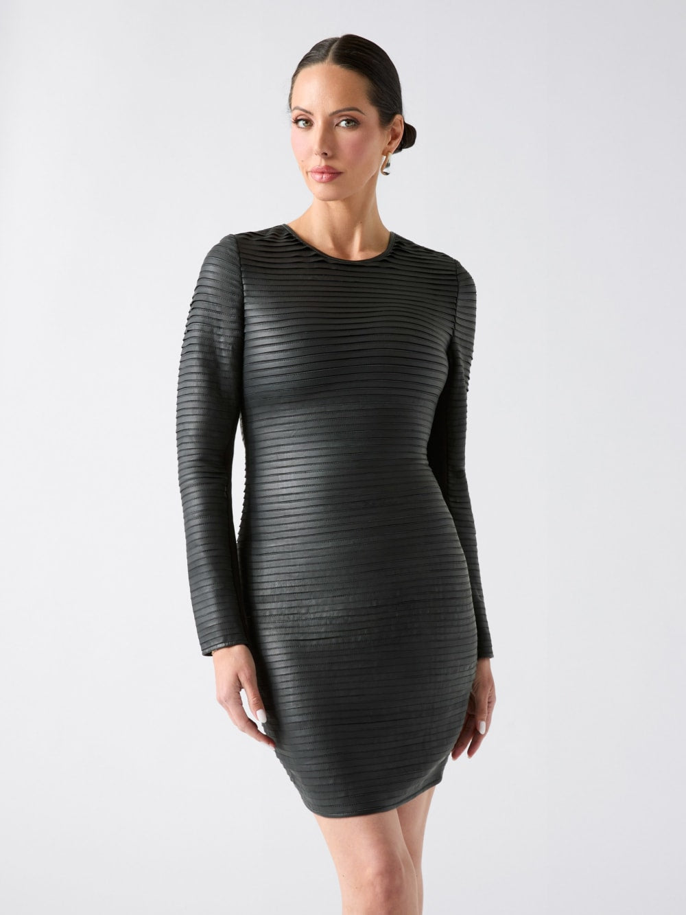 Tribute Pleated Leather Dress - Guess