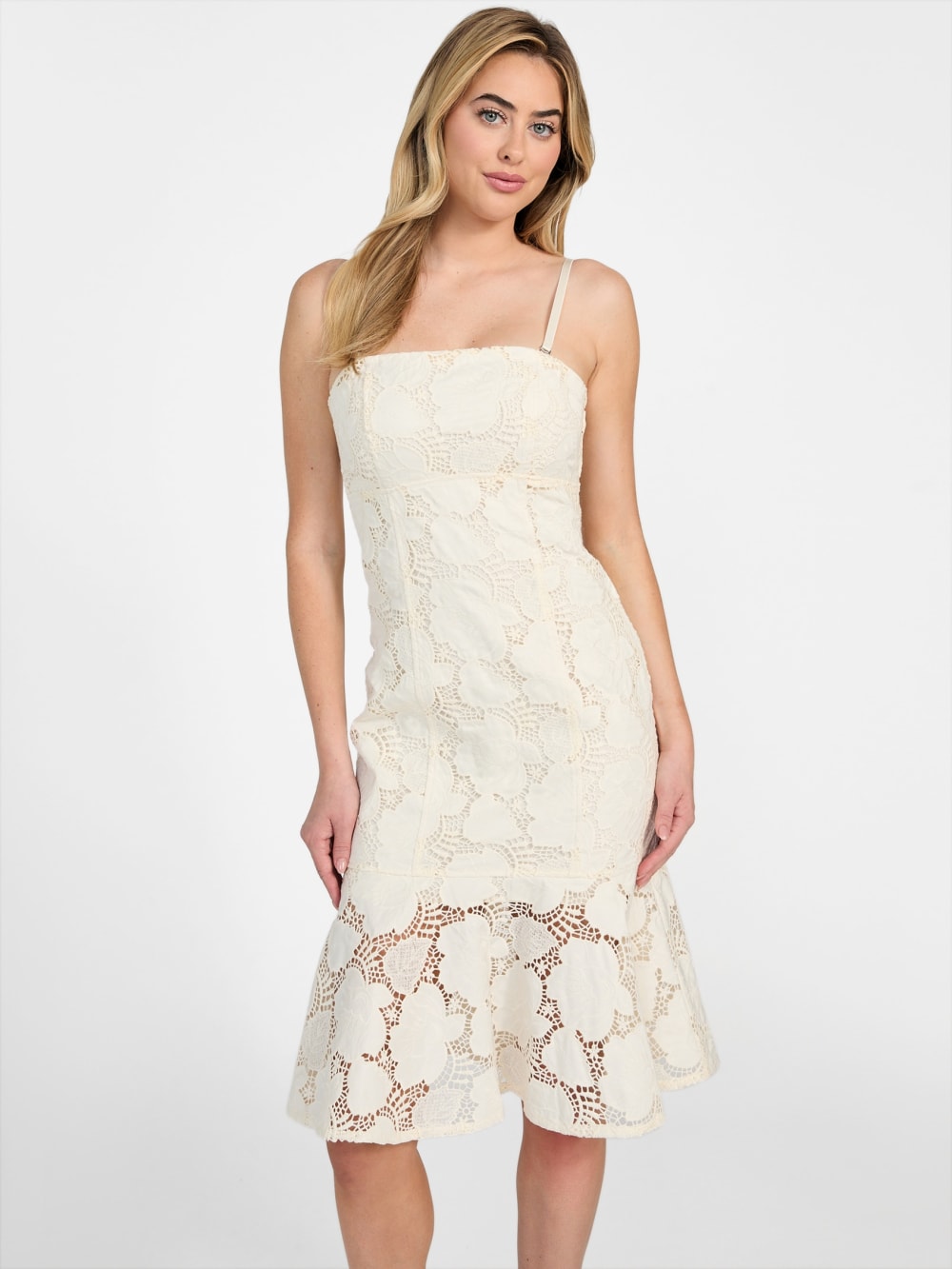 Maisy Strapless Lace Dress - Guess