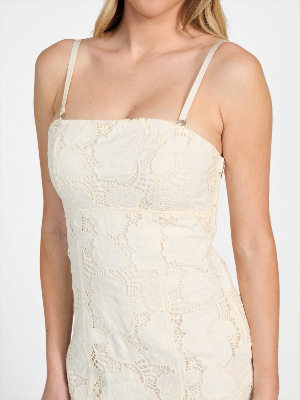 Maisy Strapless Lace Dress - Guess