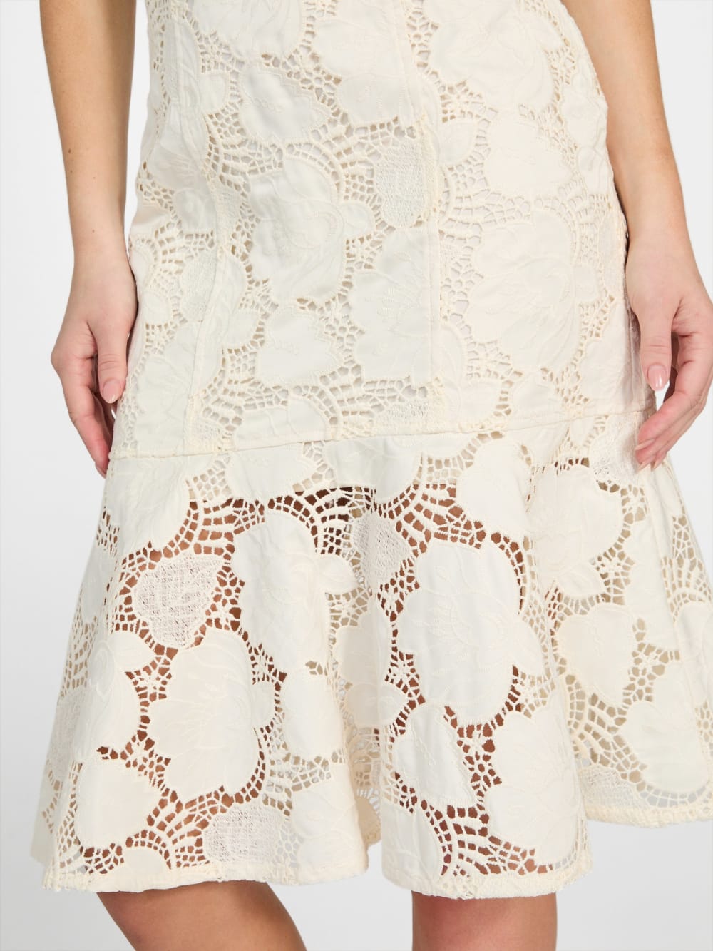 Maisy Strapless Lace Dress - Guess