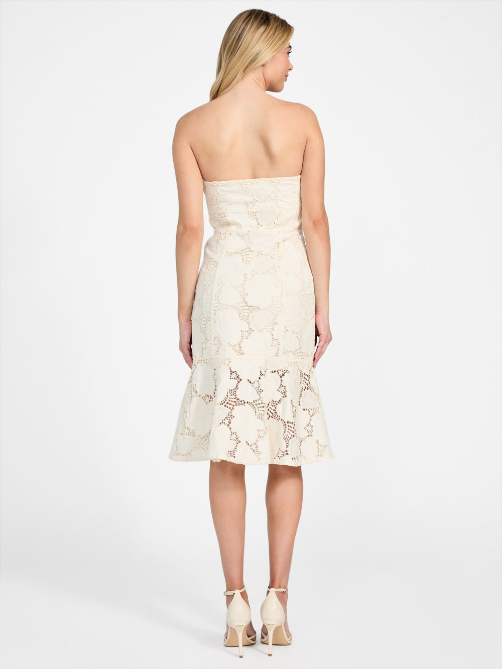 Maisy Strapless Lace Dress - Guess