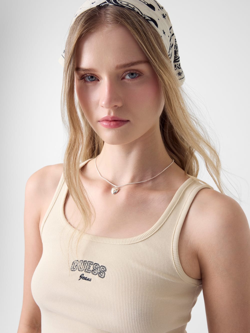 Embroidered Logo Slim Tank - Guess