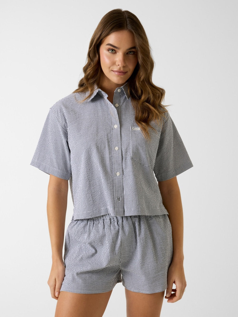 Checked boxy shirt - Guess