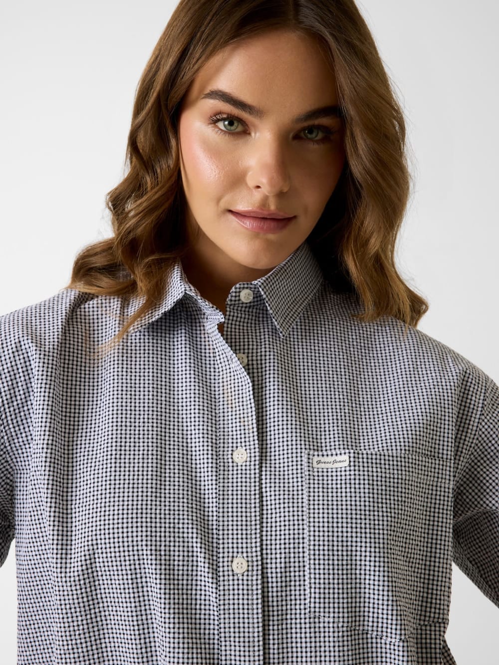 Checked boxy shirt - Guess