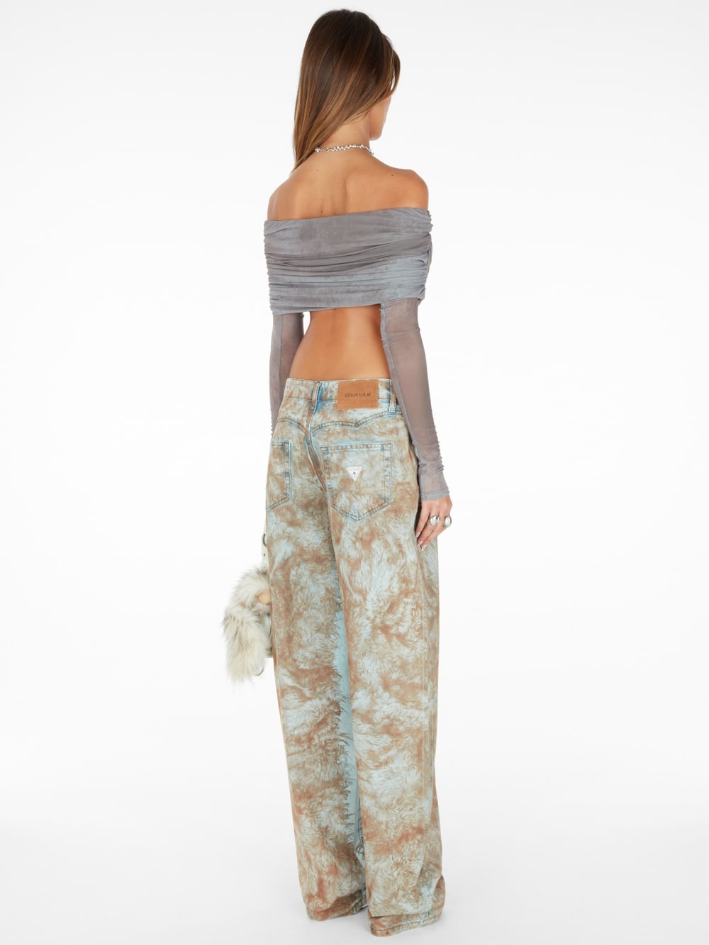 off-the-shoulder crop top - Guess