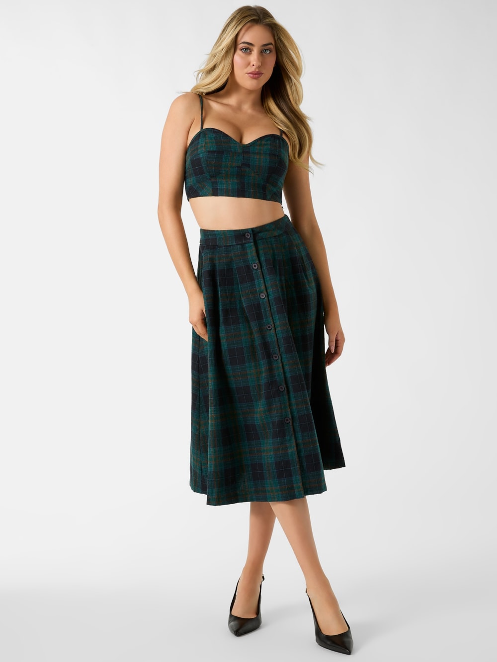 Pia Plaid Top - Guess