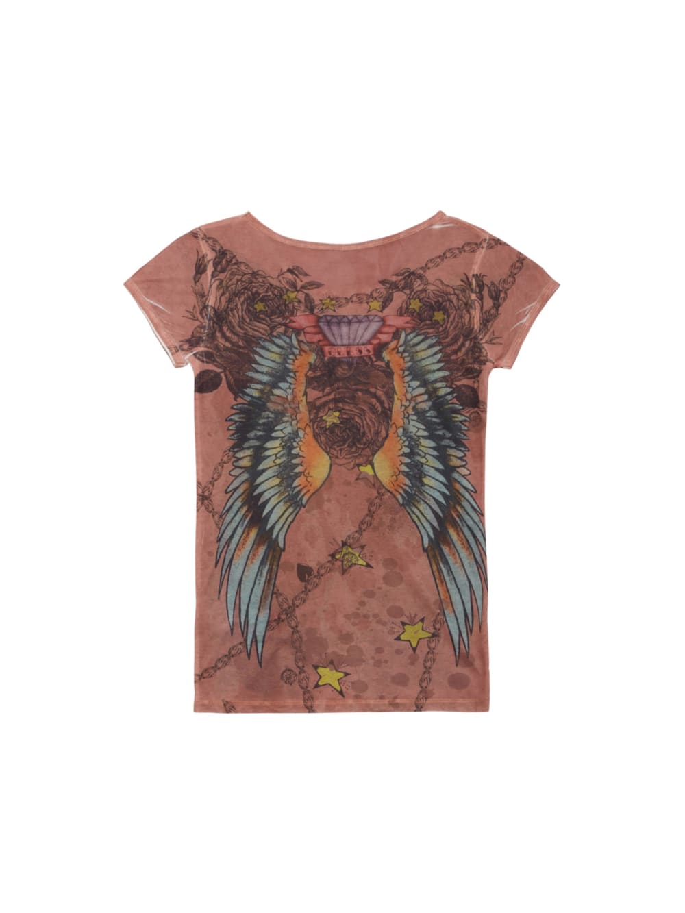 Graphic Star Wing Tee - Guess