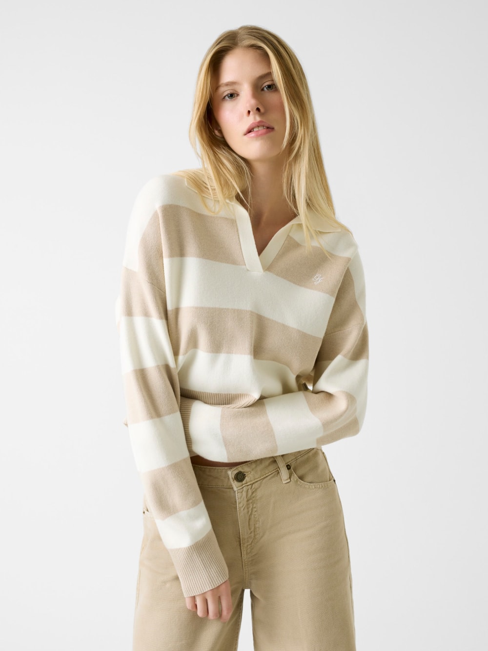 Striped polo sweater - Guess
