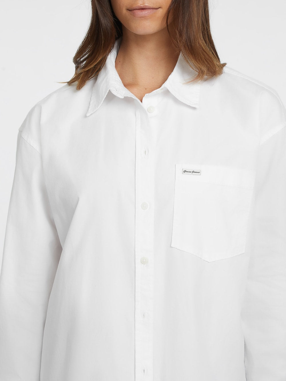 Oversized Long-Sleeve Pocket Shirt - Guess