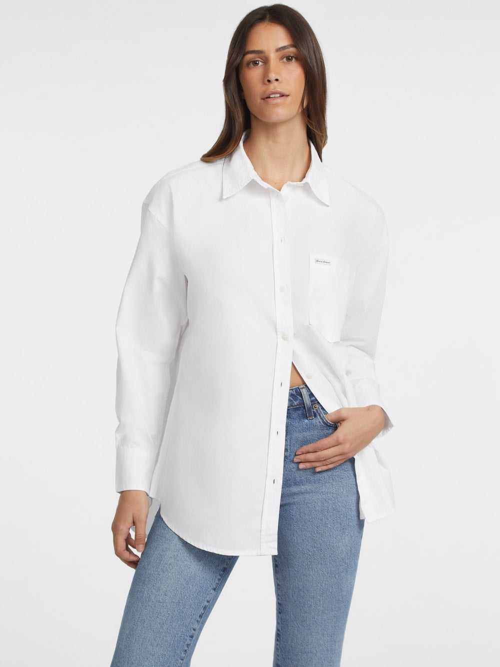 Oversized Long-Sleeve Pocket Shirt - Guess