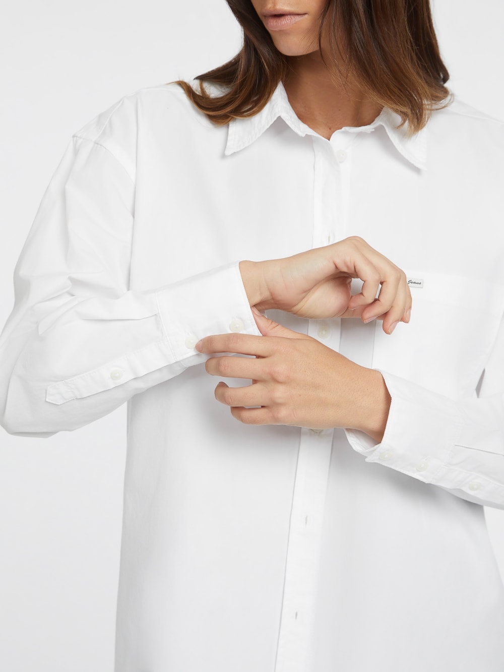 Oversized Long-Sleeve Pocket Shirt - Guess