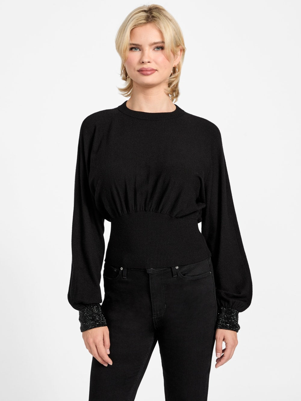 Eco Posa Bling Cuff Sweater - Guess