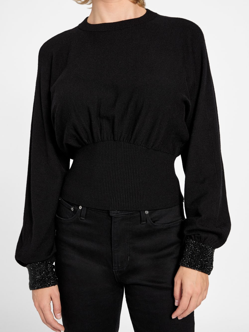 Eco Posa Bling Cuff Sweater - Guess
