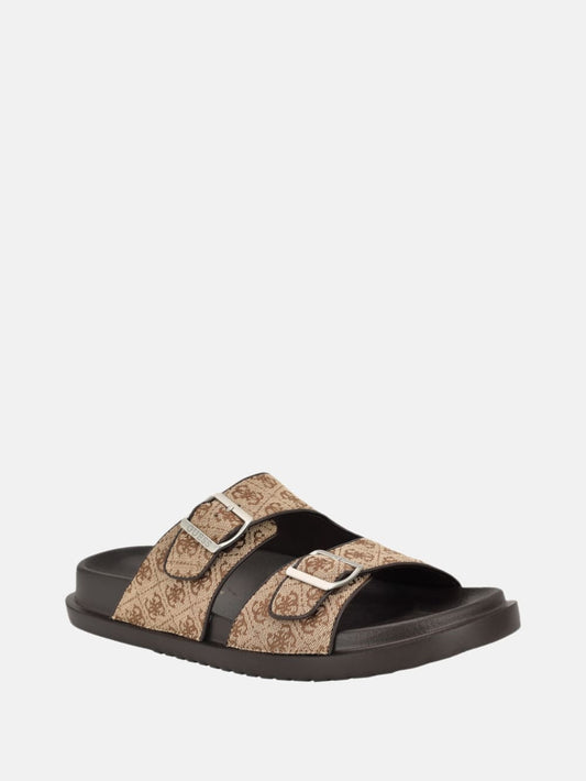 Verone Jacquard Quattro G Dual Stap Slides - Guess