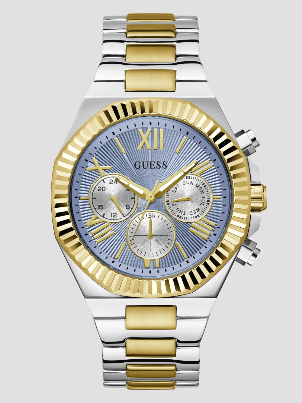 Two-Tone and Blue Multifunction Watch - Guess