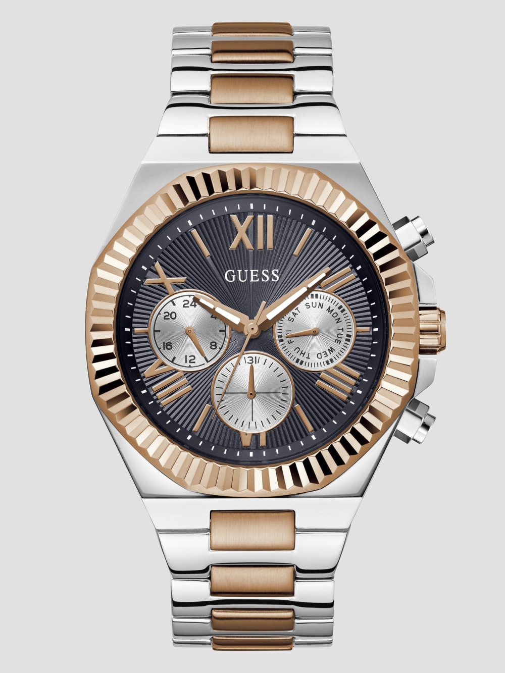 Two-Tone and Navy Multifunction Watch - Guess