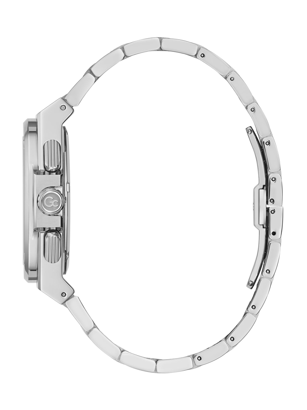 Gc Silver-Tone Chronograph Watch - Guess
