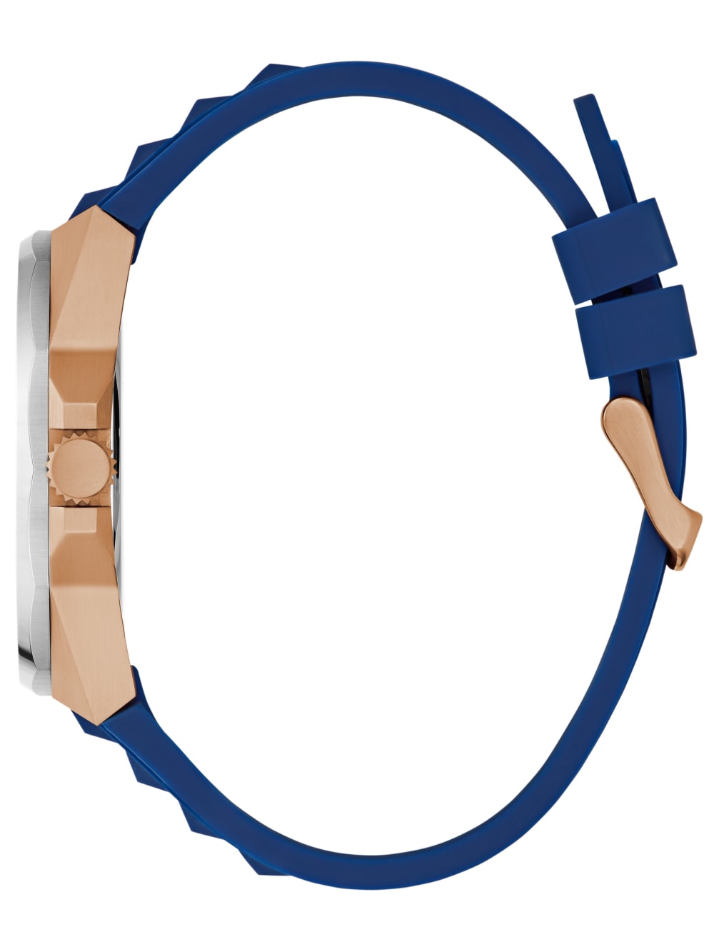 Rose Gold-Tone and Blue Multifunction Watch - Guess