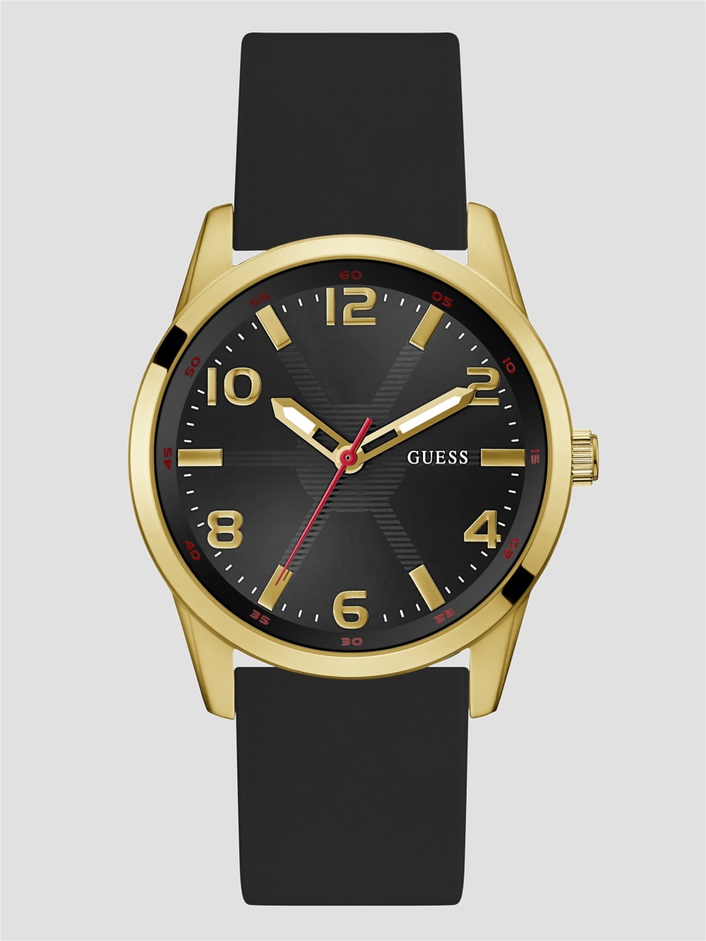 Black and Gold-Tone Silicone Analog Watch - Guess